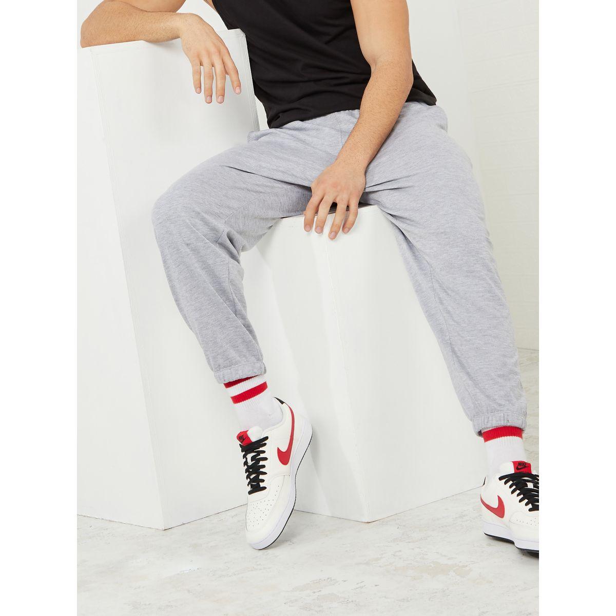 Styli Solid Oversized Fit Elastic Cuff Jogger-men-clothing-bottoms-joggers-image-1