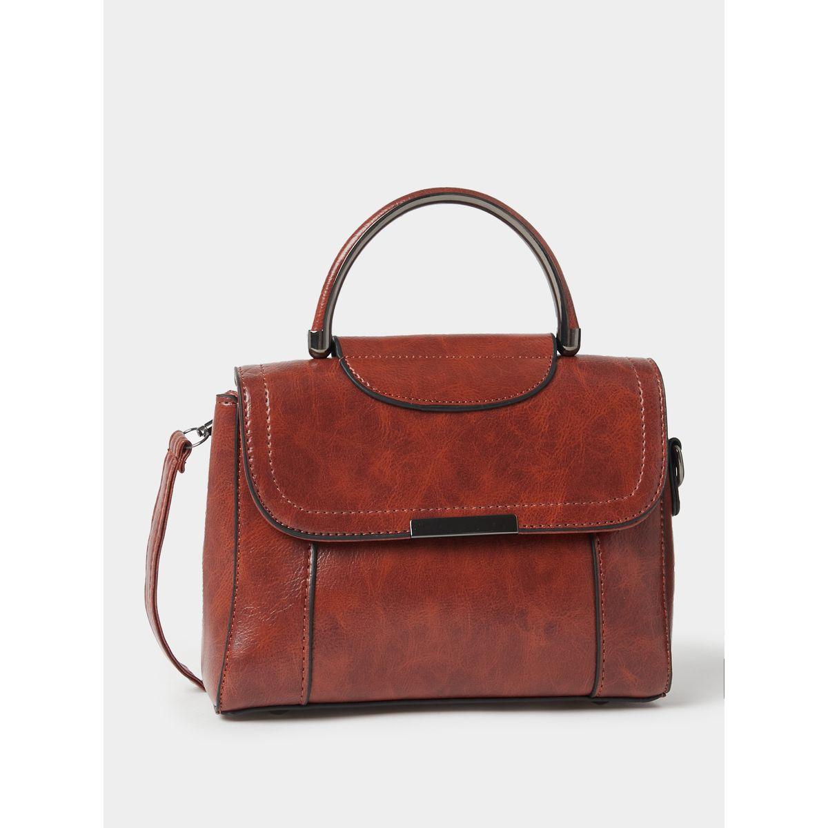 Styli Flap Over Satchel Bag with Top Handle-women-bagsandwallets-handbags-image-1