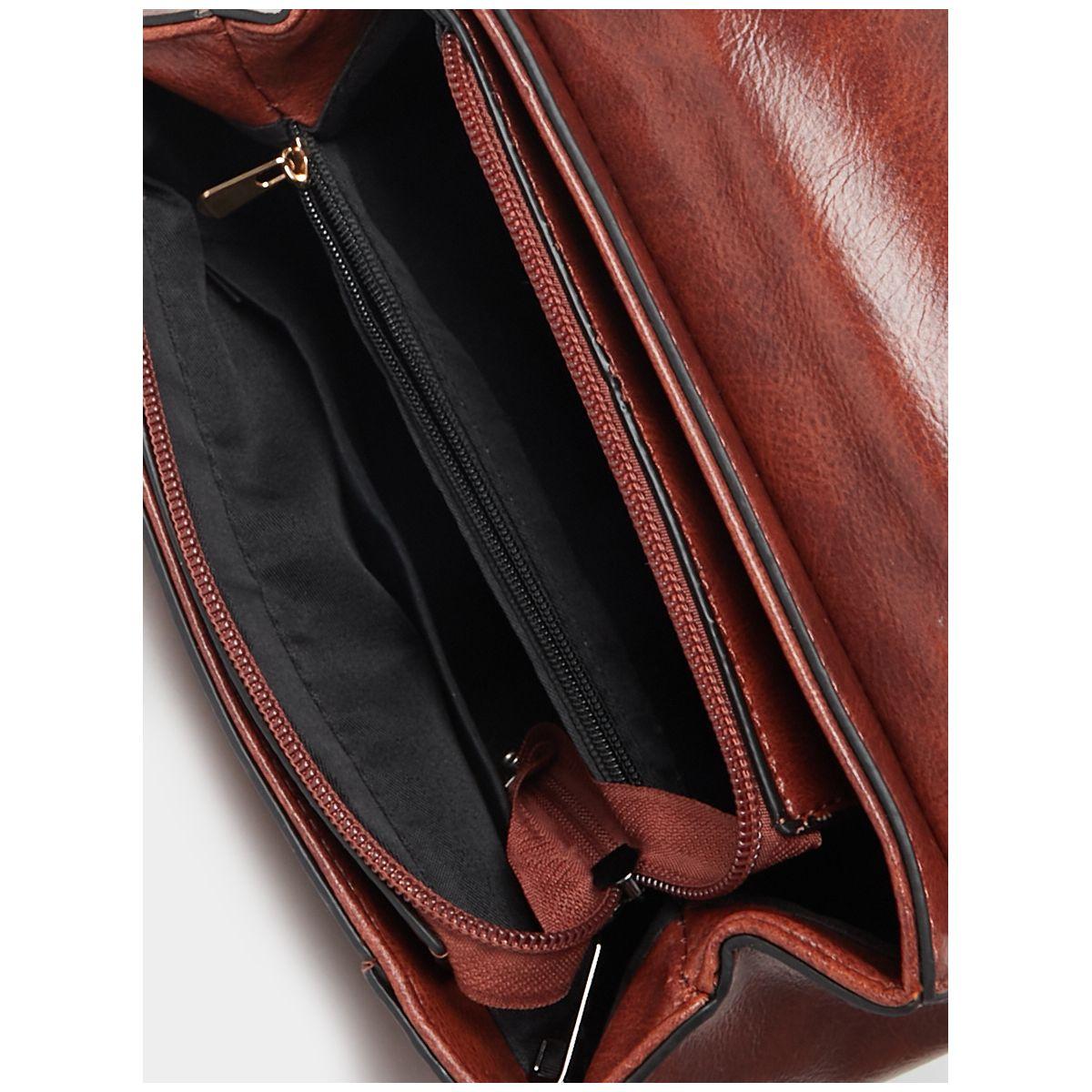Styli Flap Over Satchel Bag with Top Handle-women-bagsandwallets-handbags-image-2