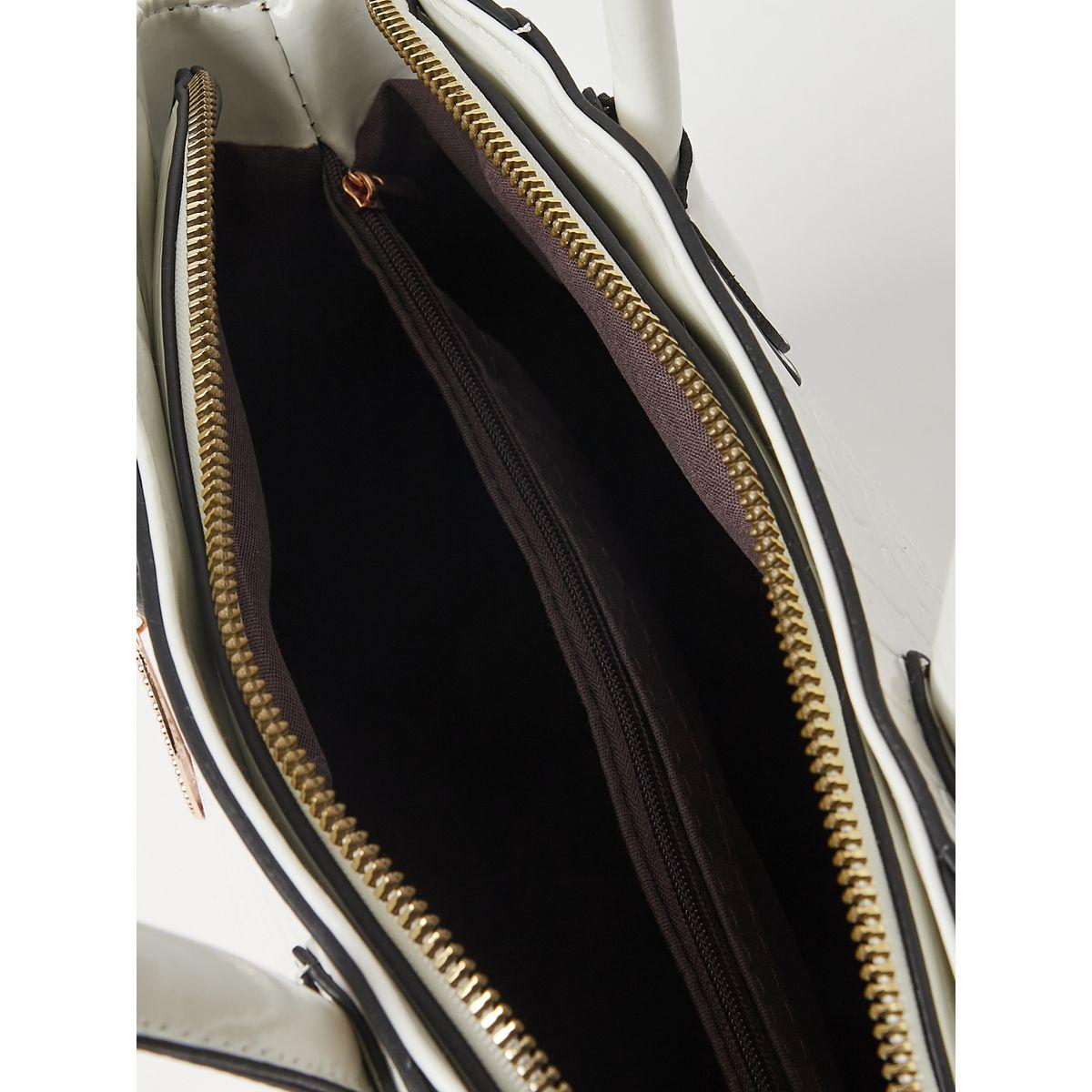 Styli Snake Skin Textured City Bag with Adjustable Strap-women-bagsandwallets-handbags-image-4