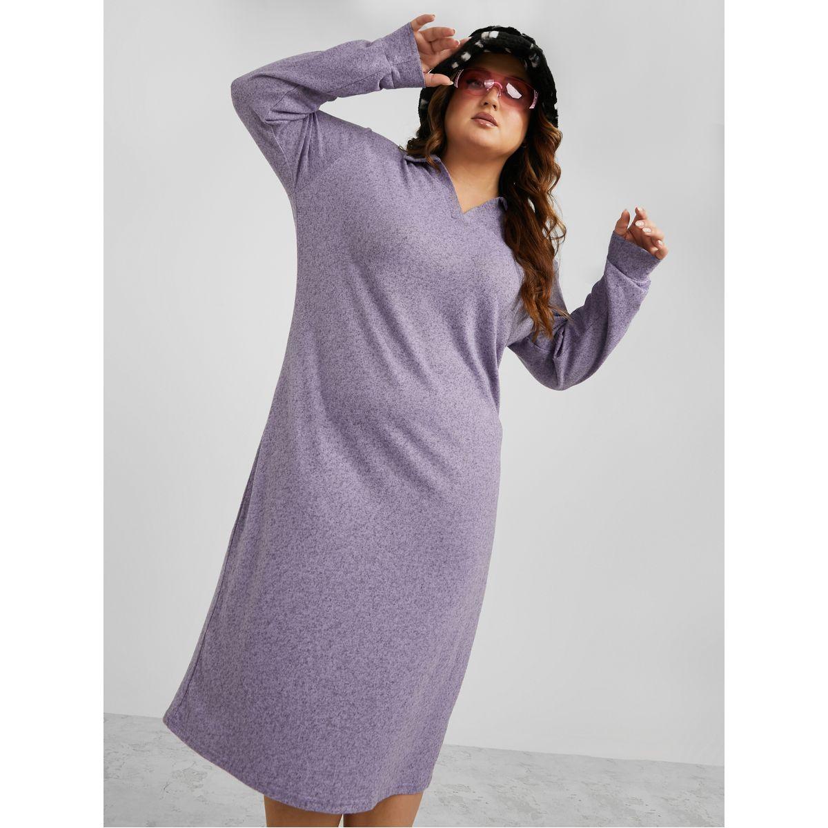 فستان ميدي محبوك باكمام طويلة-women-clothing-dresses-image-1