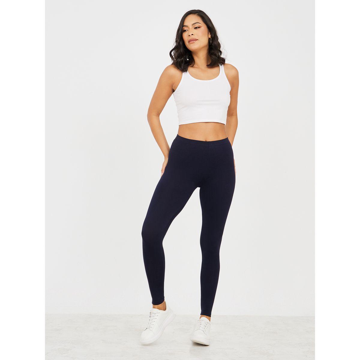 Styli Elastic Waistband Basic Leggings-women-clothing-bottoms-leggings-image-2