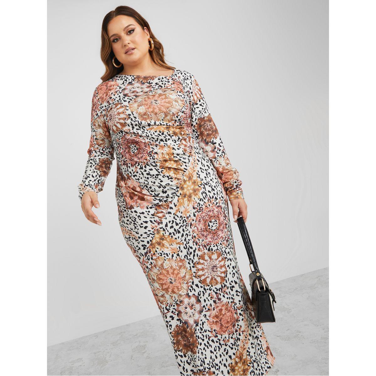 فستان طويل مطبع بطبعة حيوان-women-clothing-dresses-image-1