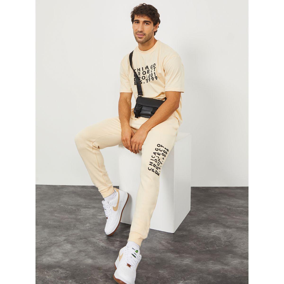 Styli Text Print Detail Slim Fit Jogger with Pockets-men-clothing-bottoms-joggers-image-1