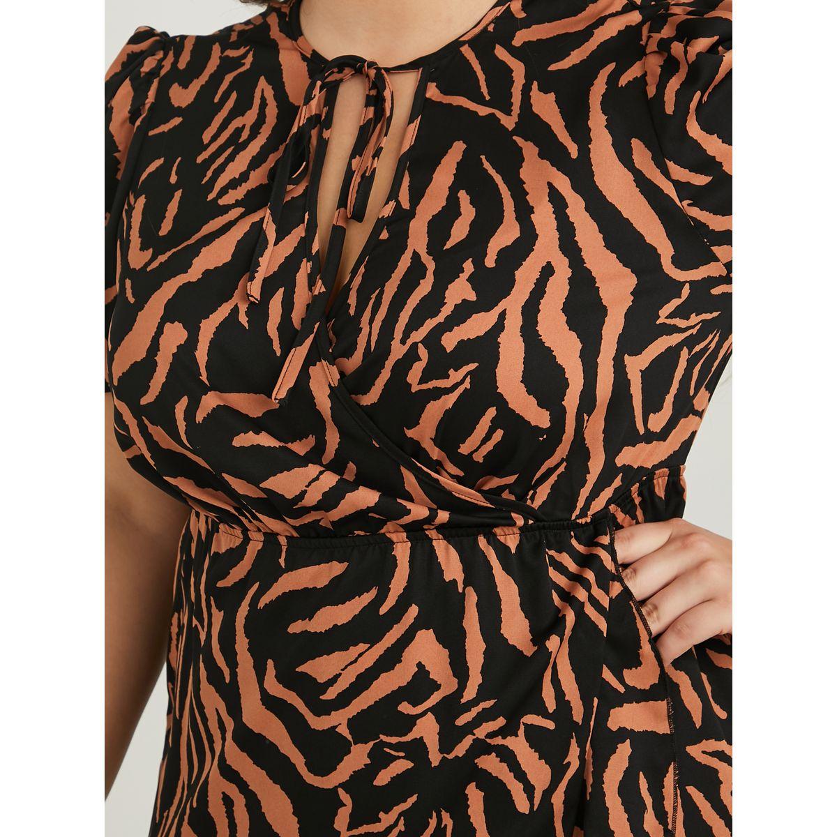 فستان ميدي بنمط لف مع أربطة-women-clothing-dresses-image-3
