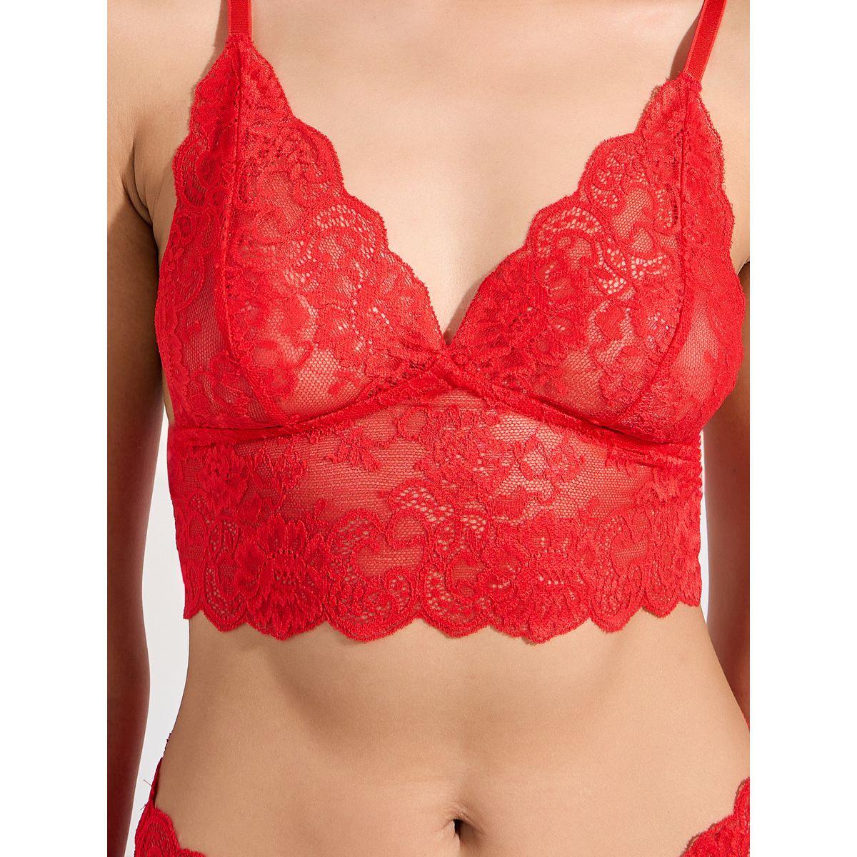 Styli Non Padded Non Wired Longline Lace Bralette & Full Shorts Set-women-clothing-lingerie-lingeriesets-image-3