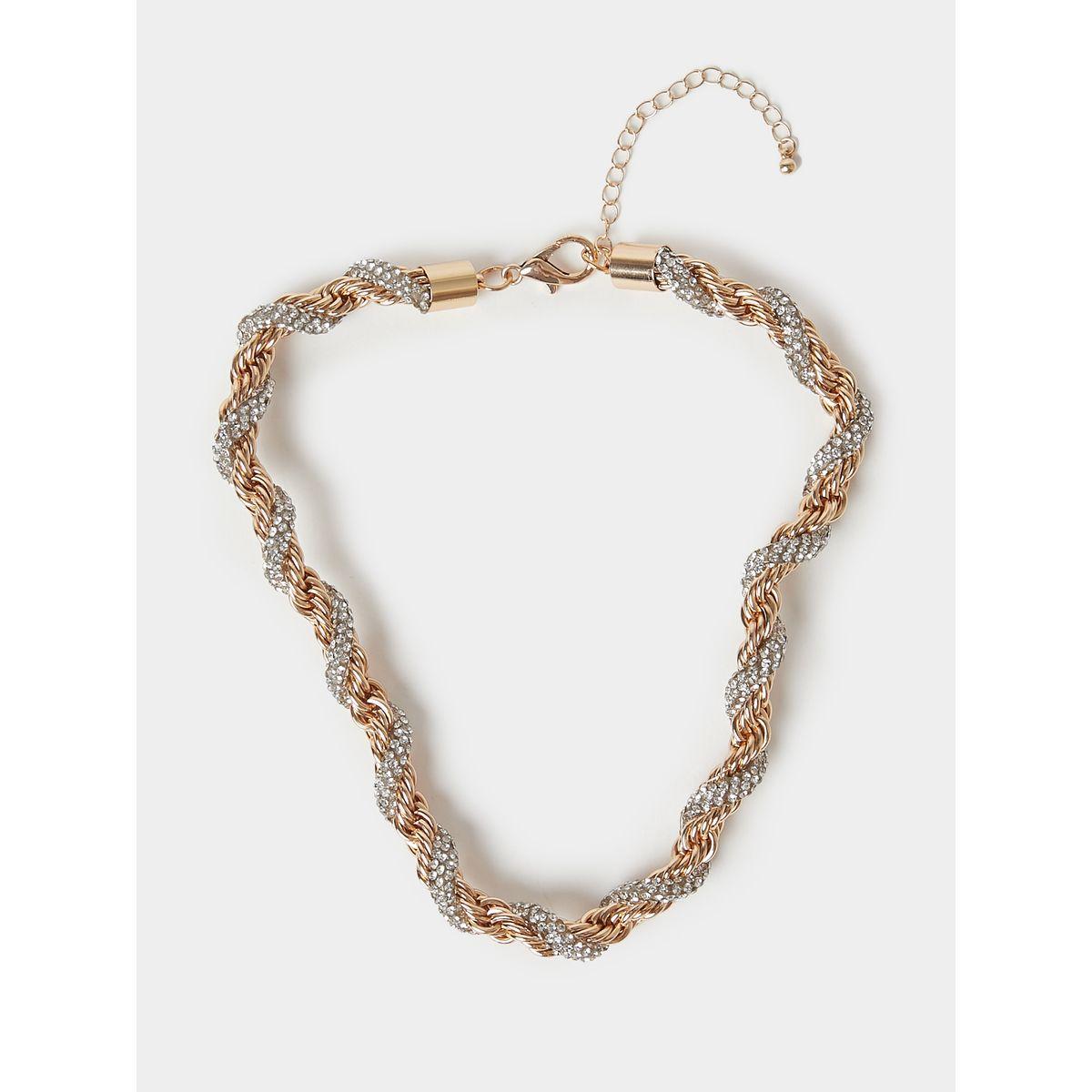 Styli Twisted Embellish Necklace-women-watchesandjewellery-jewellery-necklacesandpendants-image-2