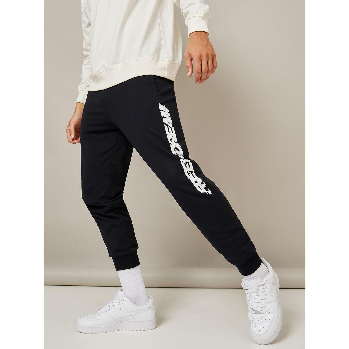 Anta Slogan Print Cuffed Jogger with Zipper Pockets-men-clothing-bottoms-joggers-image-2