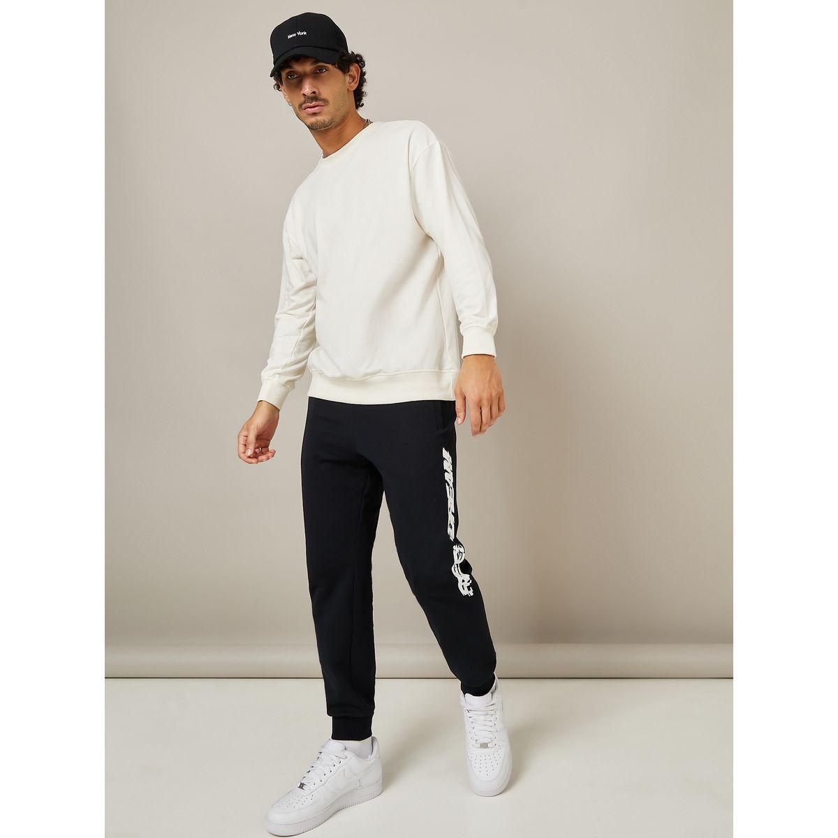 Anta Slogan Print Cuffed Jogger with Zipper Pockets-men-clothing-bottoms-joggers-image-3