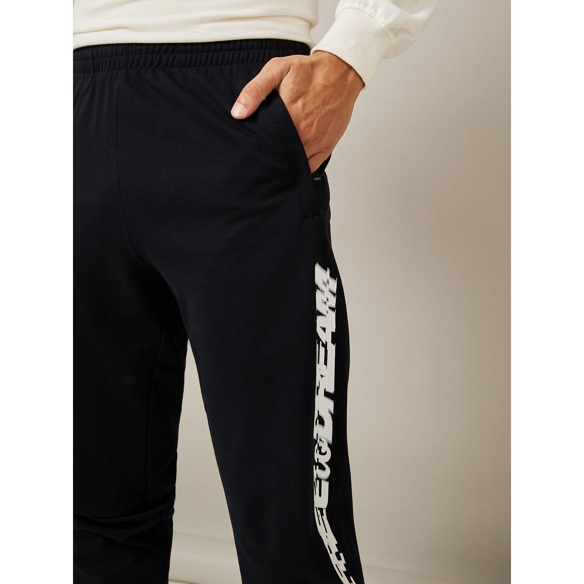 Anta Slogan Print Cuffed Jogger with Zipper Pockets-men-clothing-bottoms-joggers-image-4