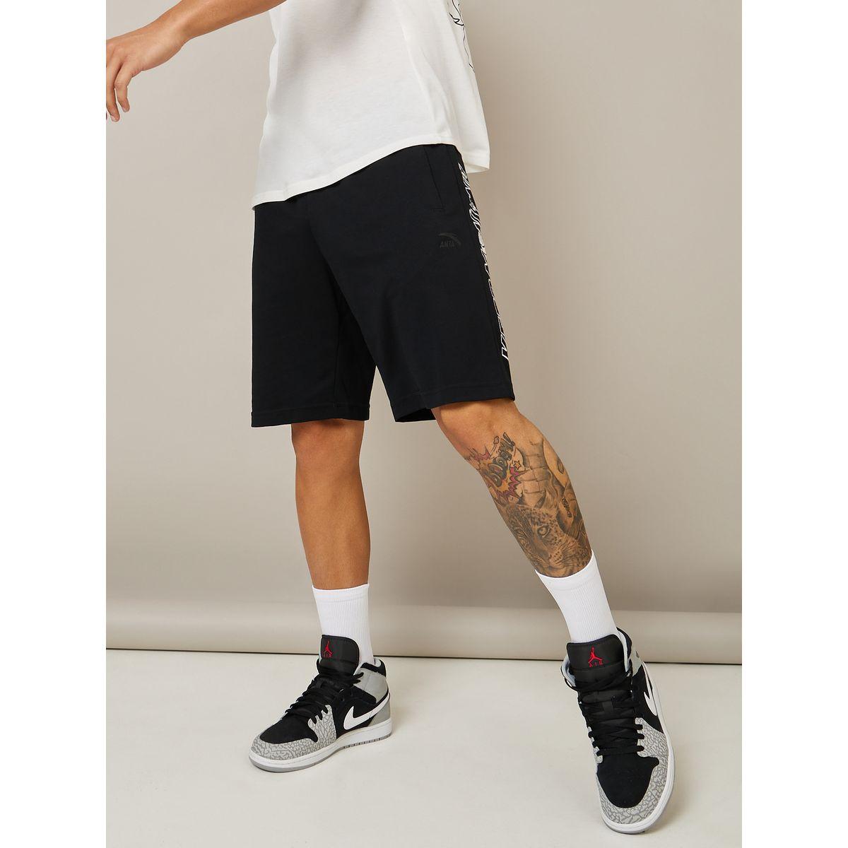 Anta Side Print Knit Shorts with Zipper Pockets-men-clothing-bottoms-shorts-image-1