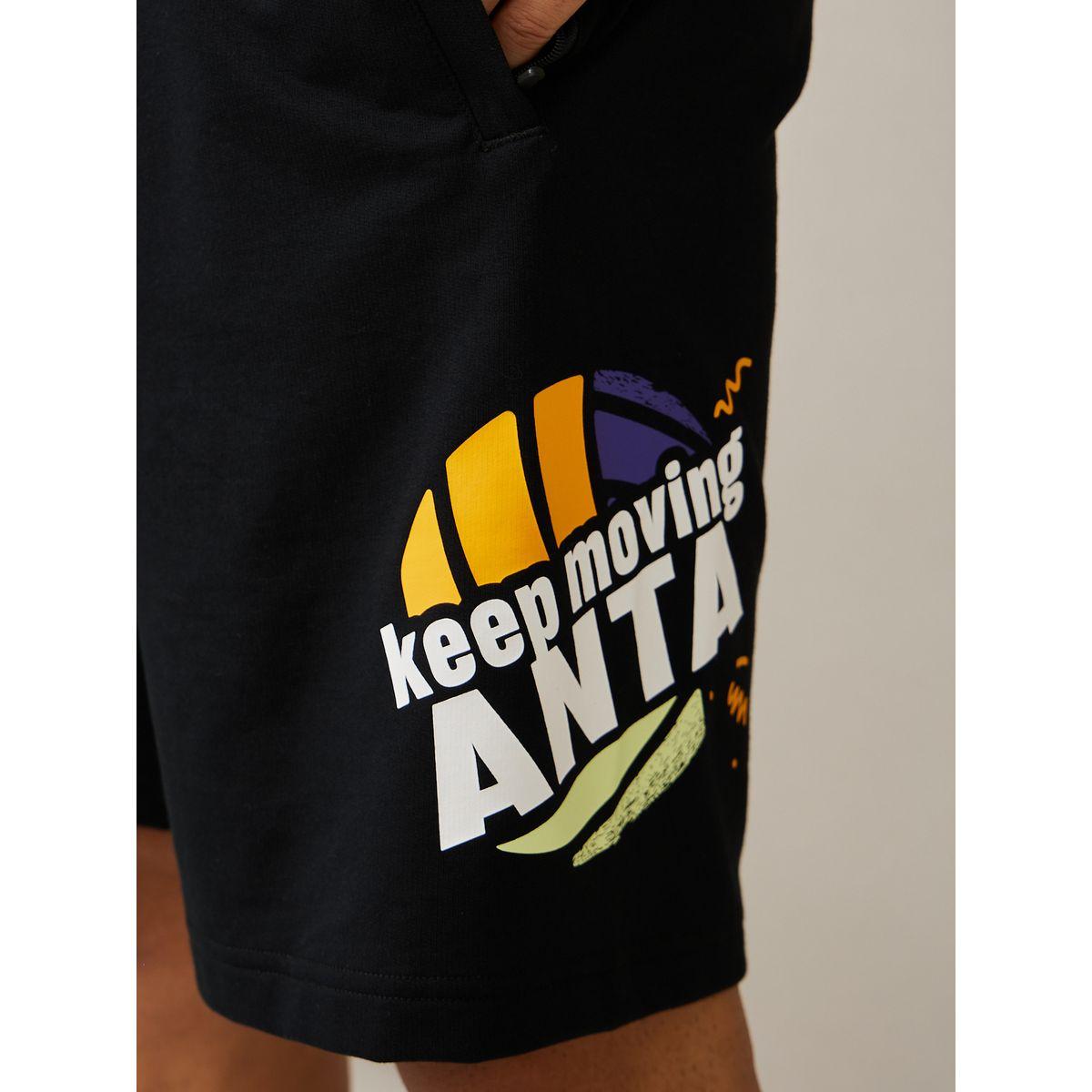 Anta Side Graphic Knit Shorts with Zipper Pockets-men-clothing-bottoms-shorts-image-3