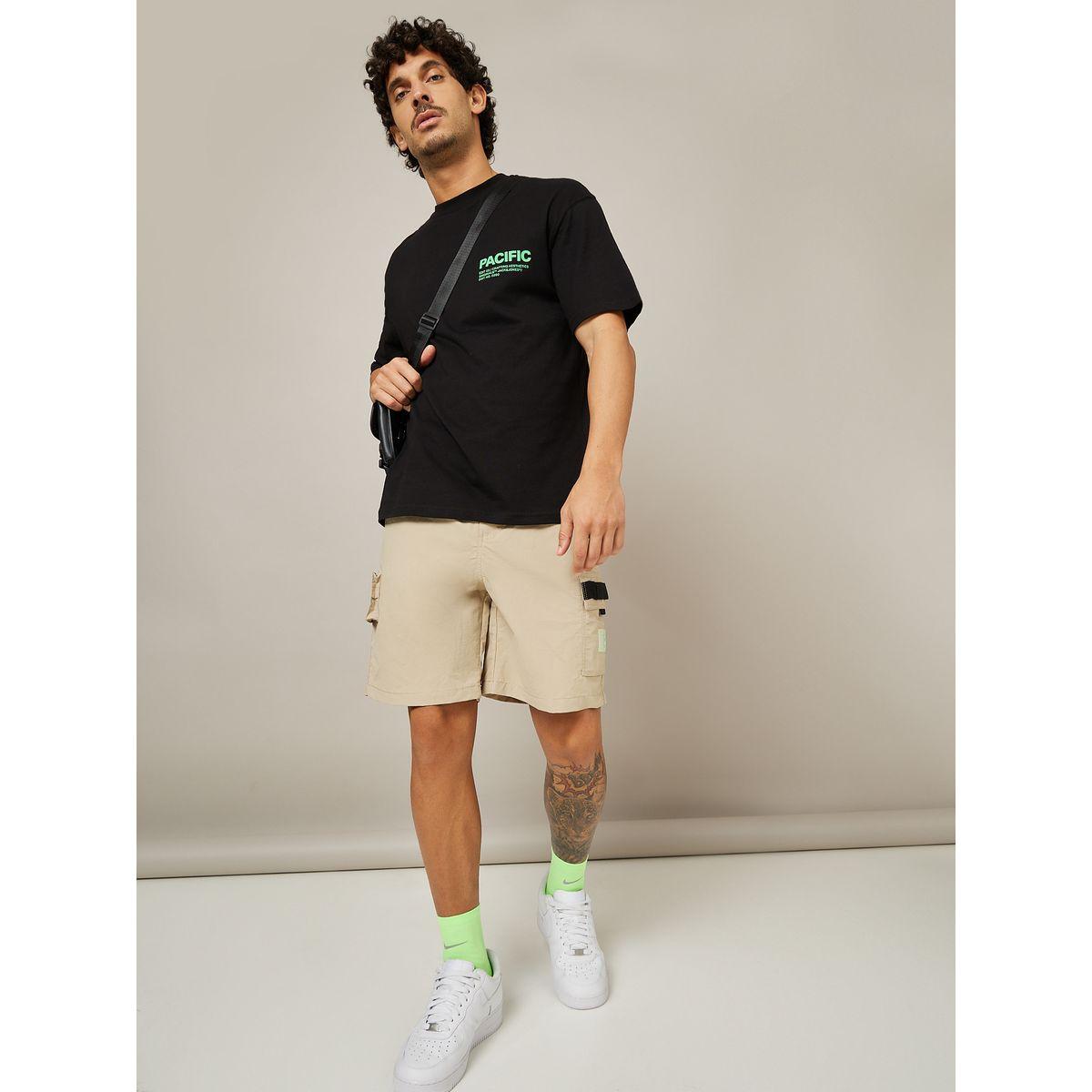 Anta Buckle Waistband Detail Cargo Shorts-men-clothing-bottoms-shorts-image-2