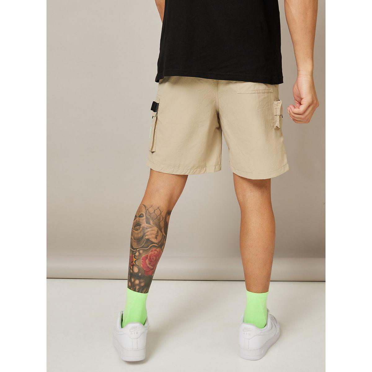 Anta Buckle Waistband Detail Cargo Shorts-men-clothing-bottoms-shorts-image-4