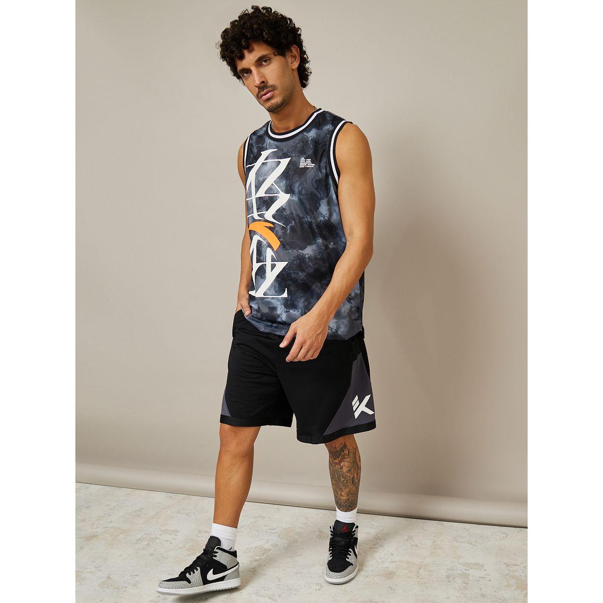 Anta Logo Detail Colorblock Panel Basketball Shorts-men-clothing-bottoms-shorts-image-2