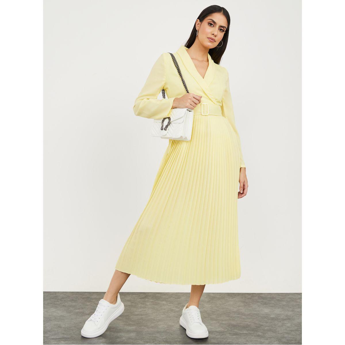 فستان طويل بياقة مزدوجة الصدر-women-clothing-dresses-image-2