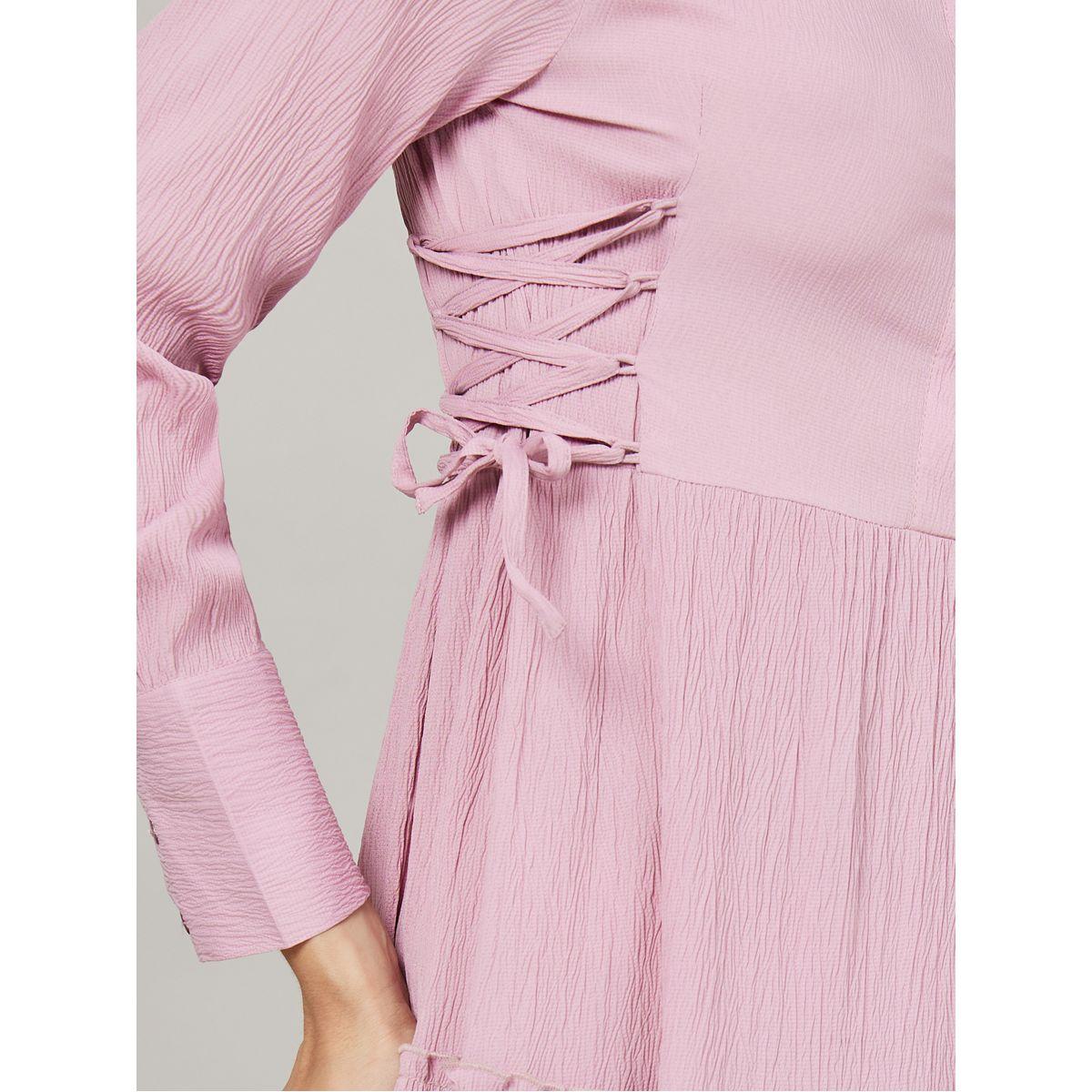 Styli Long Sleeves Tiered Maxi Dress with Side Tie Up Detail-women-clothing-dresses-image-3