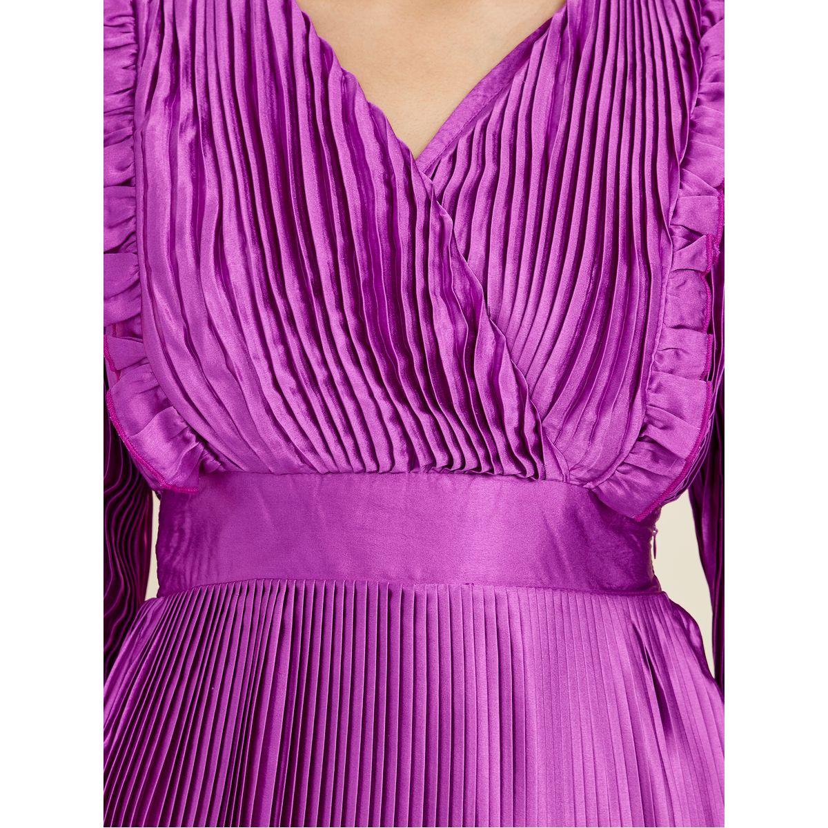 Styli Long Sleeves Pleated Detail Midi Dress-women-clothing-dresses-image-3