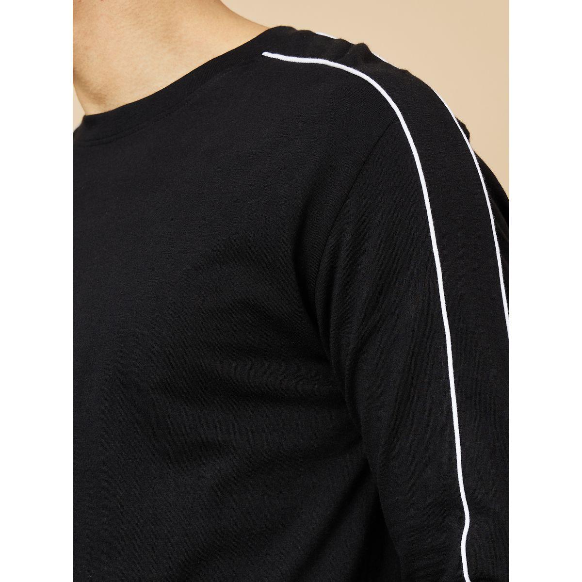 تيشيرت مزين بحزوز واكمام طويلة-men-clothing-tshirtsandpolos-tshirts-image-3