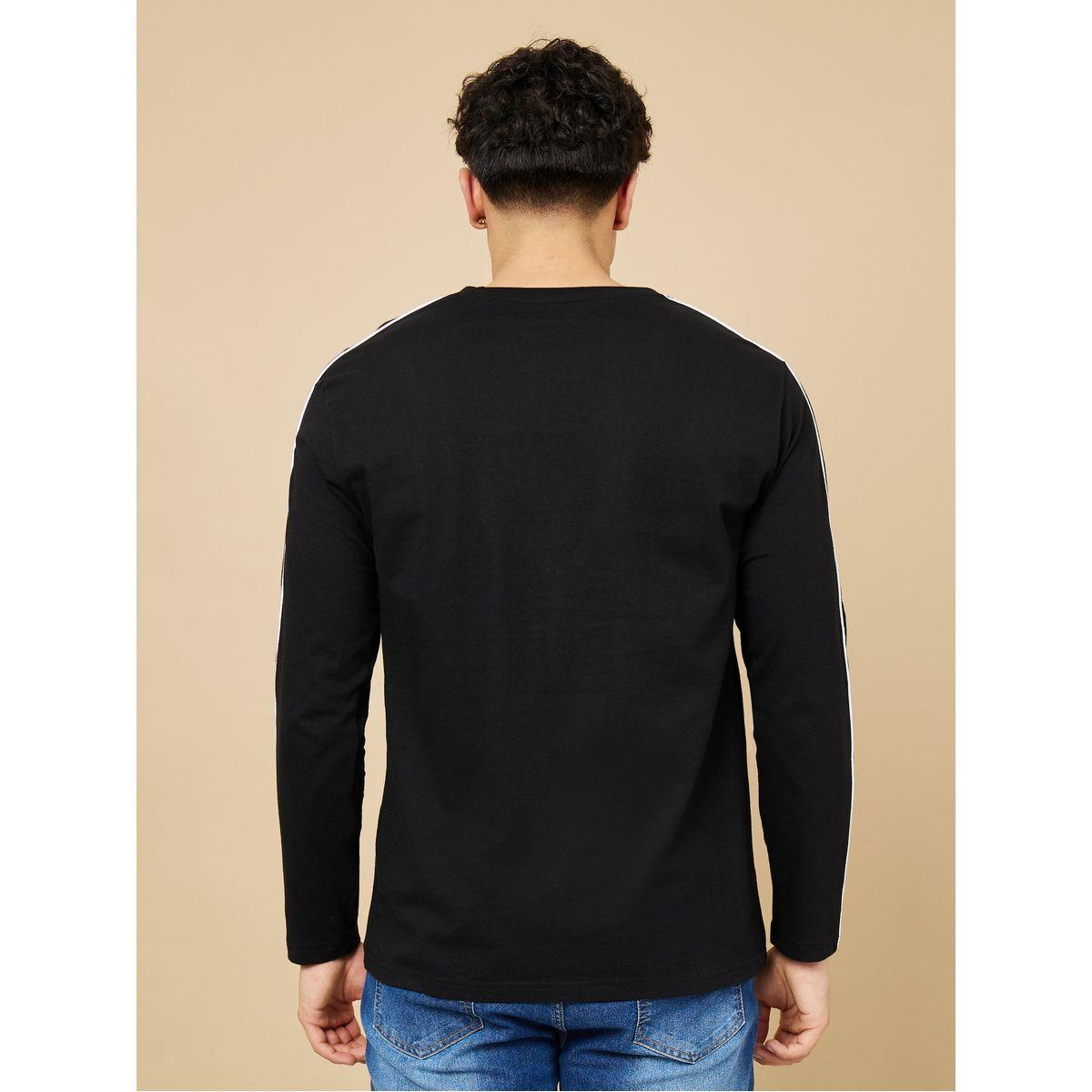 تيشيرت مزين بحزوز واكمام طويلة-men-clothing-tshirtsandpolos-tshirts-image-4
