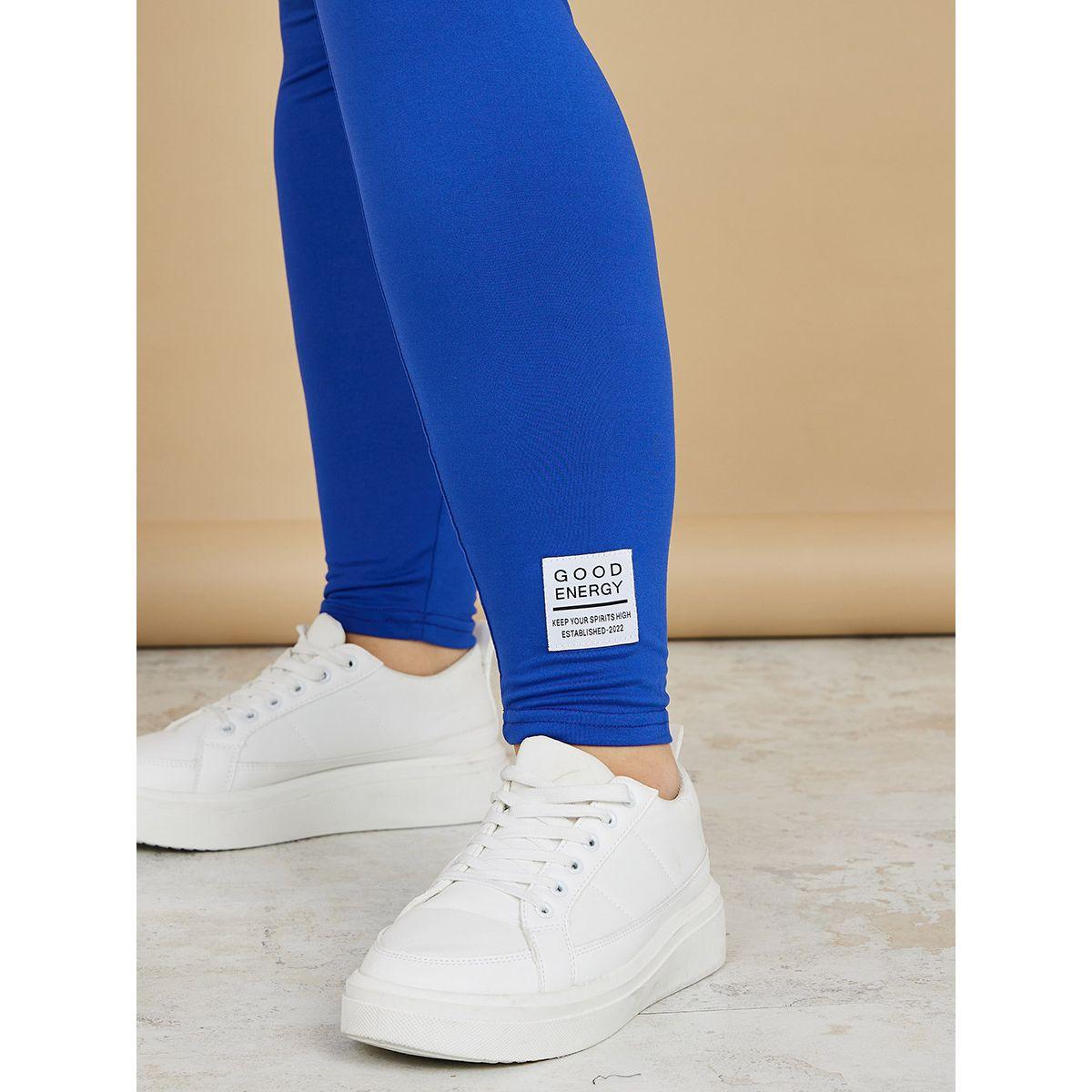Styli Plus Badge Detail Elastic Waistband Knit Leggings-women-clothing-bottoms-leggings-image-3