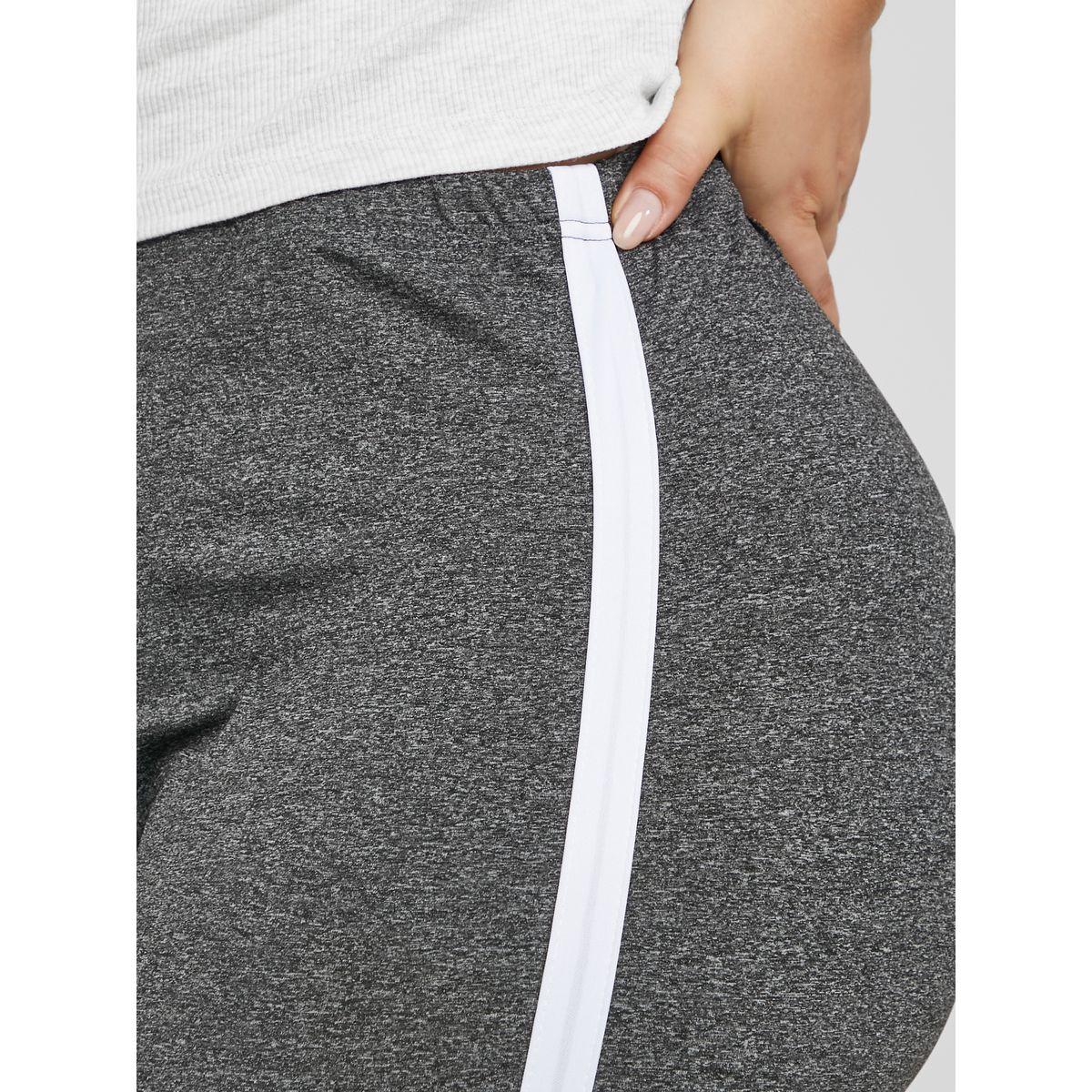 Styli Plus Elastic Waistband Side Stripe Leggings-women-clothing-bottoms-leggings-image-3