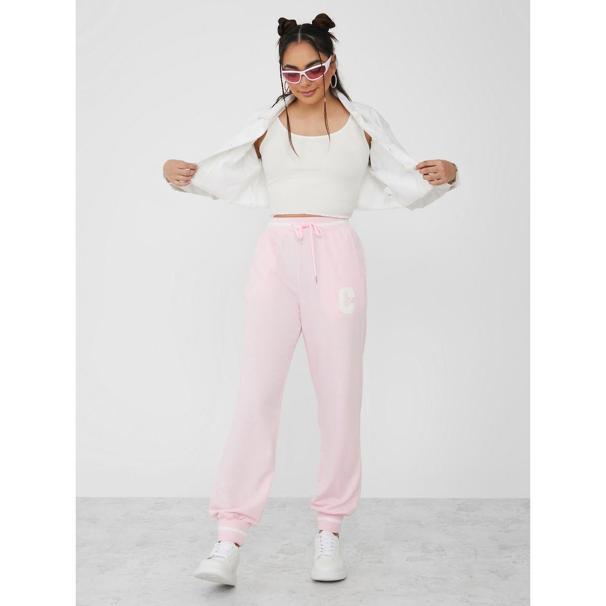Styli High Waist Letter Applique Relaxed Jogger-women-clothing-bottoms-joggers-image-2