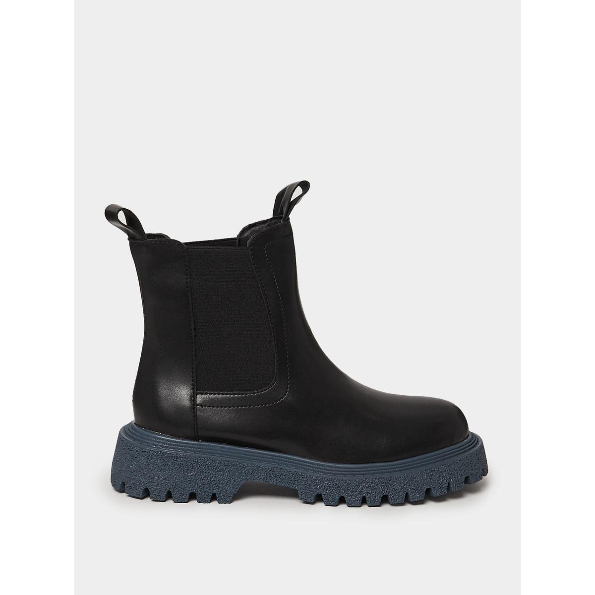 Styli Colorblock Detail Chunky Outsole Chelsea Boots-women-shoes-boots-image-1