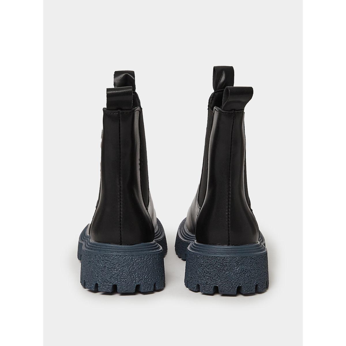 Styli Colorblock Detail Chunky Outsole Chelsea Boots-women-shoes-boots-image-4