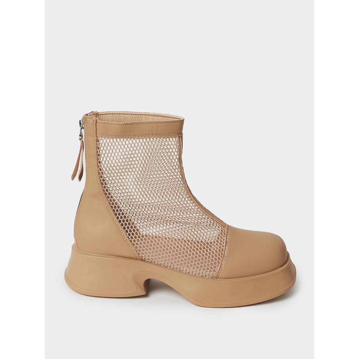 Styli Mesh Detail Mid Ankle Chelsea Boots-women-shoes-boots-image-1