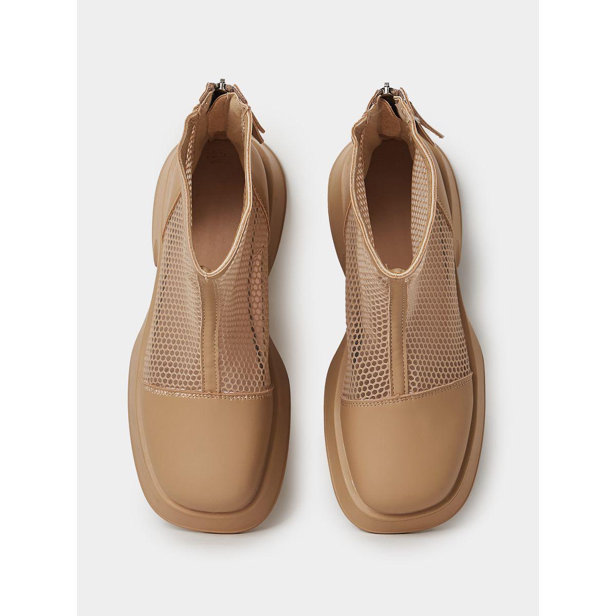 Styli Mesh Detail Mid Ankle Chelsea Boots-women-shoes-boots-image-6