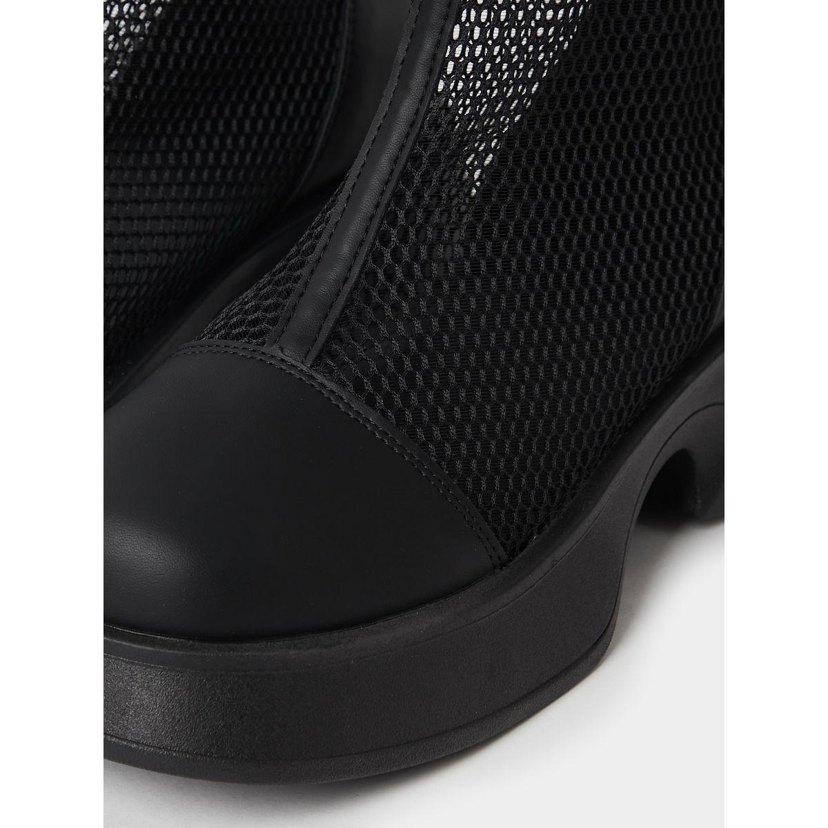 Styli Mesh Detail Mid Ankle Chelsea Boots-women-shoes-boots-image-5