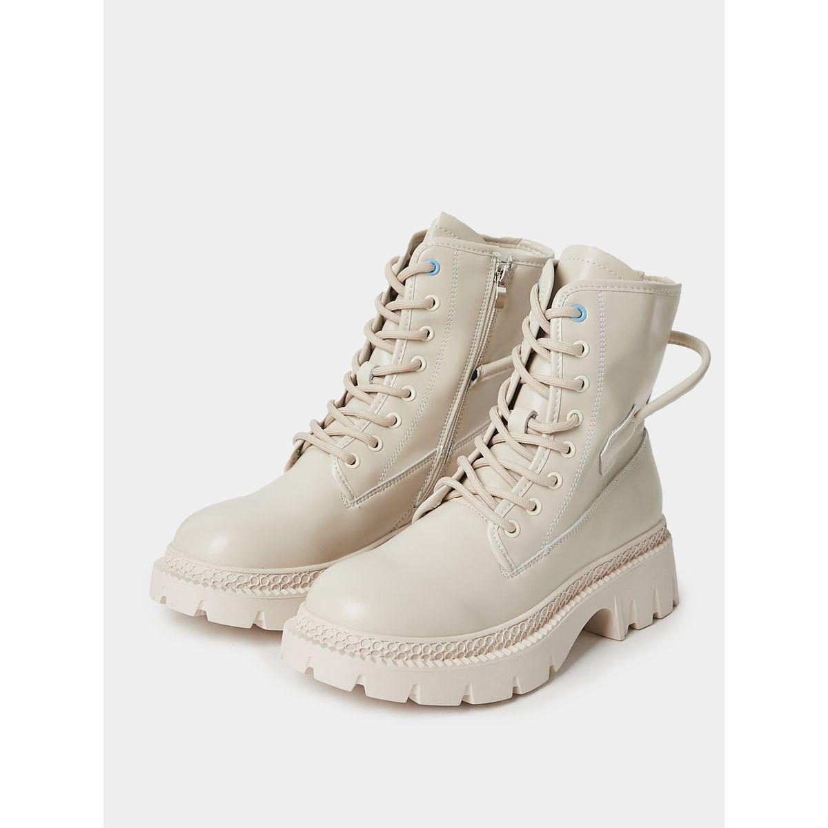 Styli Chunky Outsole Mid Ankle Combat Boots-women-shoes-boots-image-3