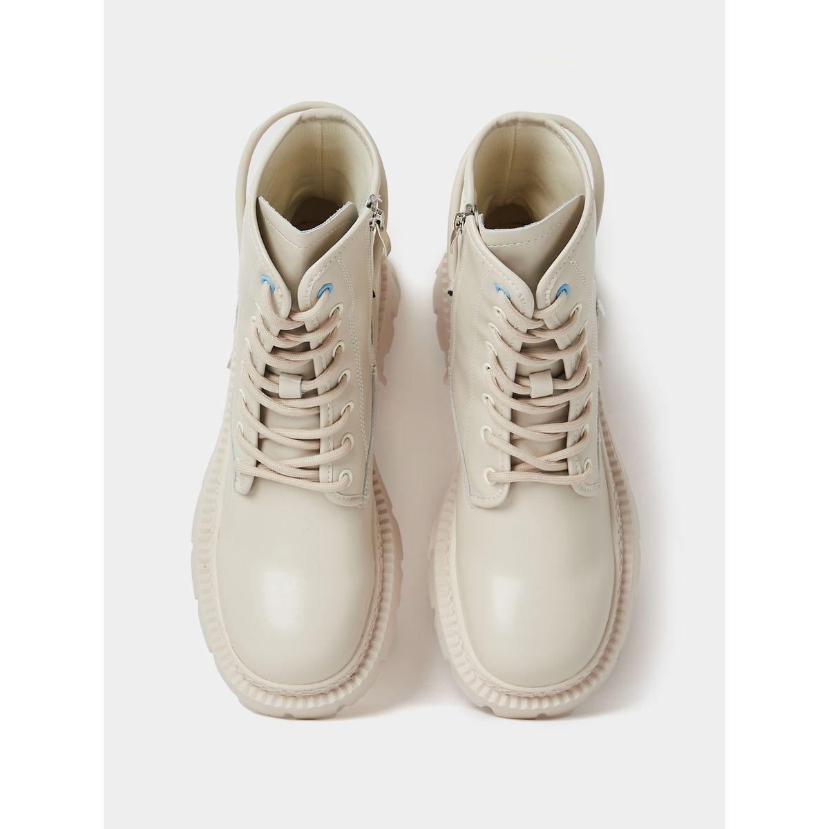 Styli Chunky Outsole Mid Ankle Combat Boots-women-shoes-boots-image-6
