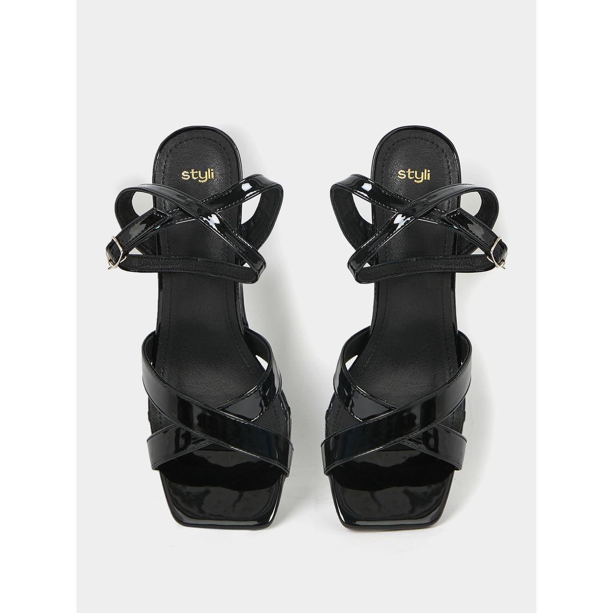 Styli X-Band Ankle Strap Heel Sandals-women-shoes-heels-image-6