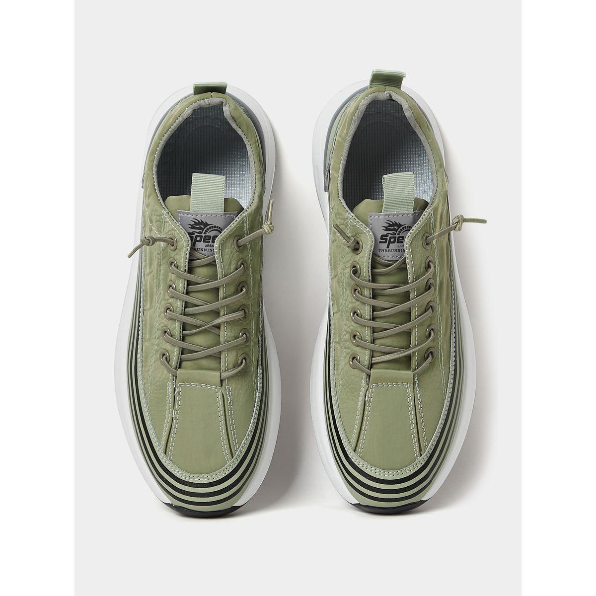 Styli Contrast Sole Textured Lace Up Sneakers-men-shoes-sneakers-image-5
