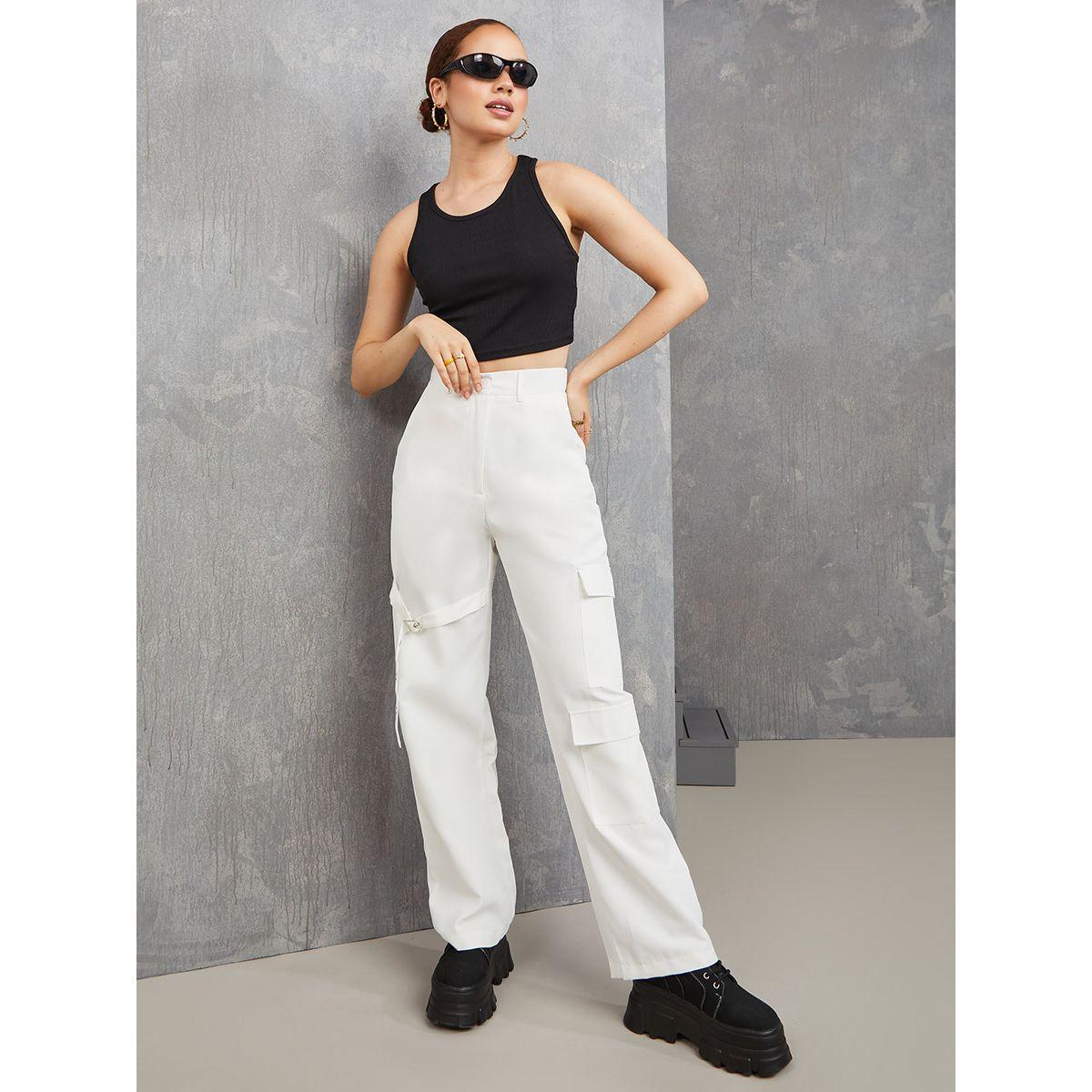 Styli Side Flap Pocket Detail Cargo Pants-women-clothing-bottoms-trousers-image-2