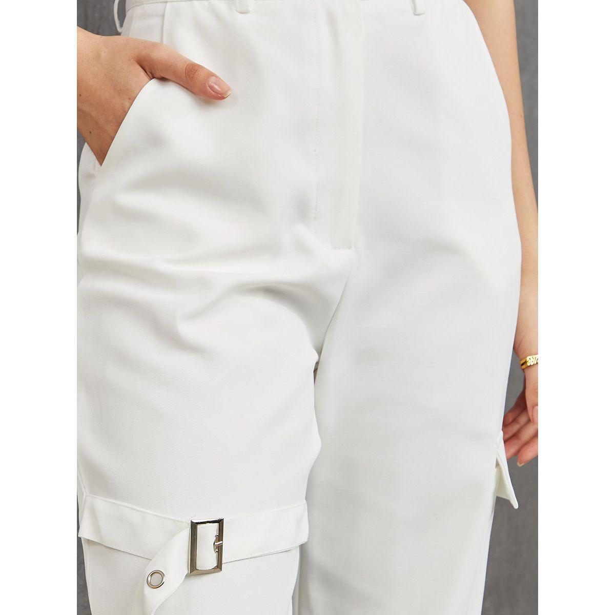Styli Side Flap Pocket Detail Cargo Pants-women-clothing-bottoms-trousers-image-3