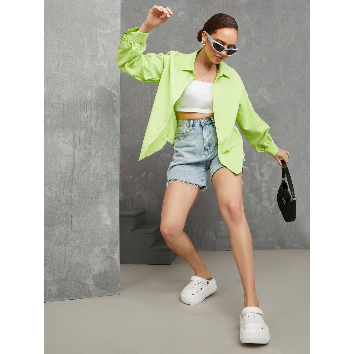 Styli Solid Button Through Shirt-women-clothing-shirtsandblouses-shirts-image-2