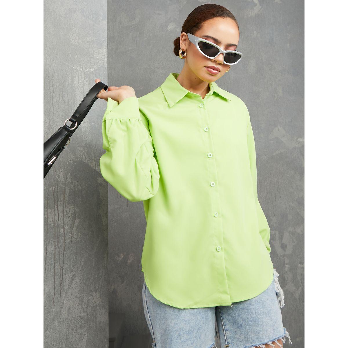 Styli Solid Button Through Shirt-women-clothing-shirtsandblouses-shirts-image-3