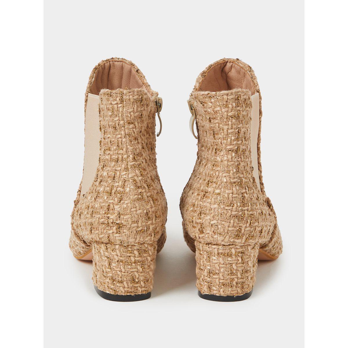 Styli Tweed Detail Pointed Toe Block Heel Ankle Boots-women-shoes-boots-image-4