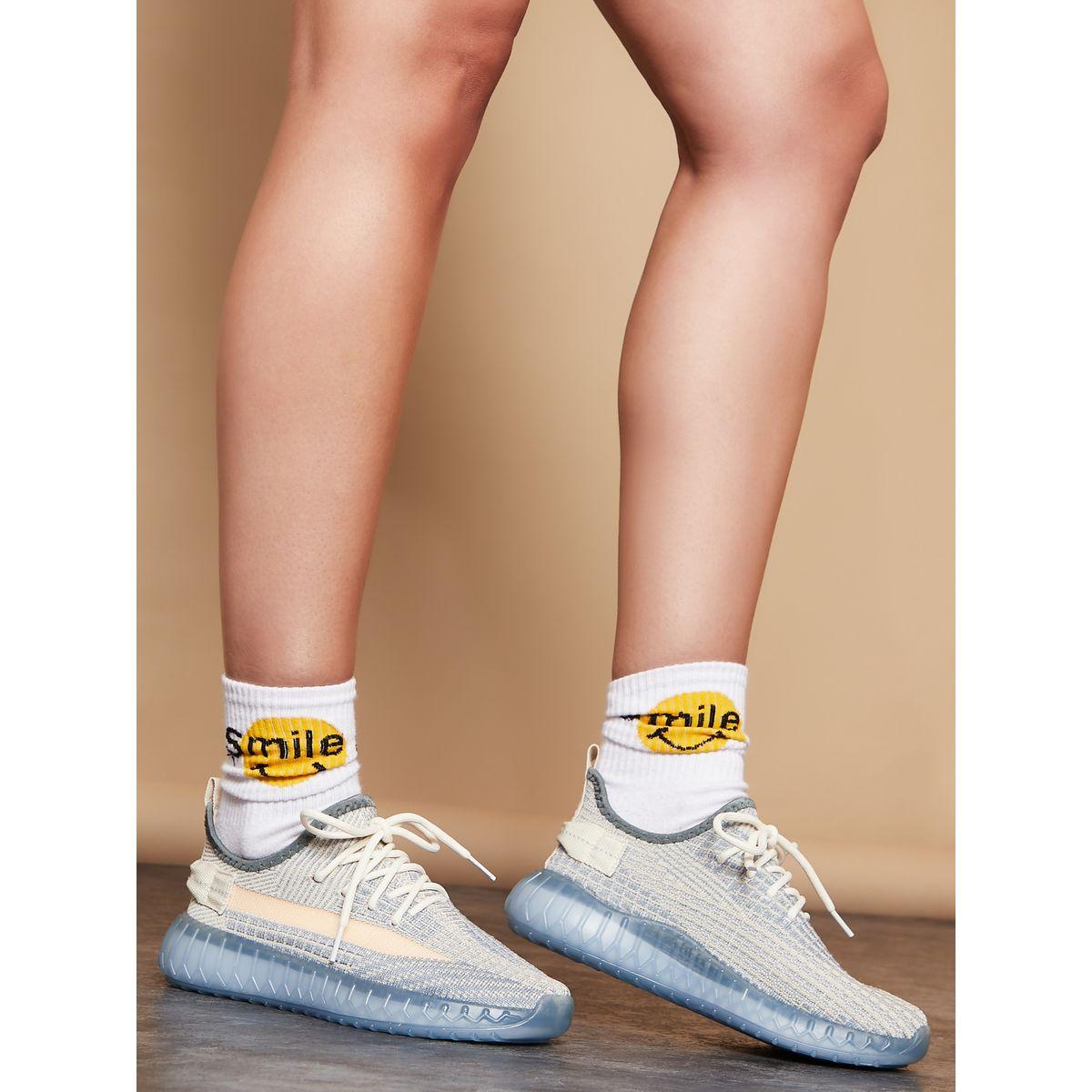 Styli Colorblock Textile Knitted Upper Sneakers-sports-women-shoes-image-2