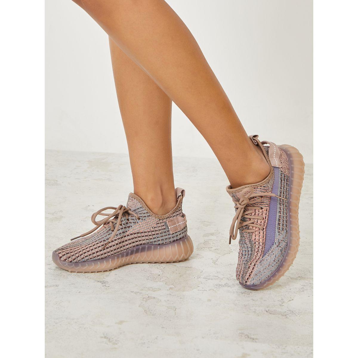 Styli Colorblock Textile Knitted Upper Sneakers-women-shoes-sneakers-image-2