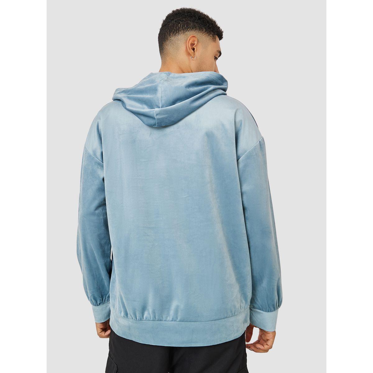 Styli Boxy Fit Velour Hoodie with Kangaroo Pocket-men-winterwear-hoodiesandsweatshirts-image-5