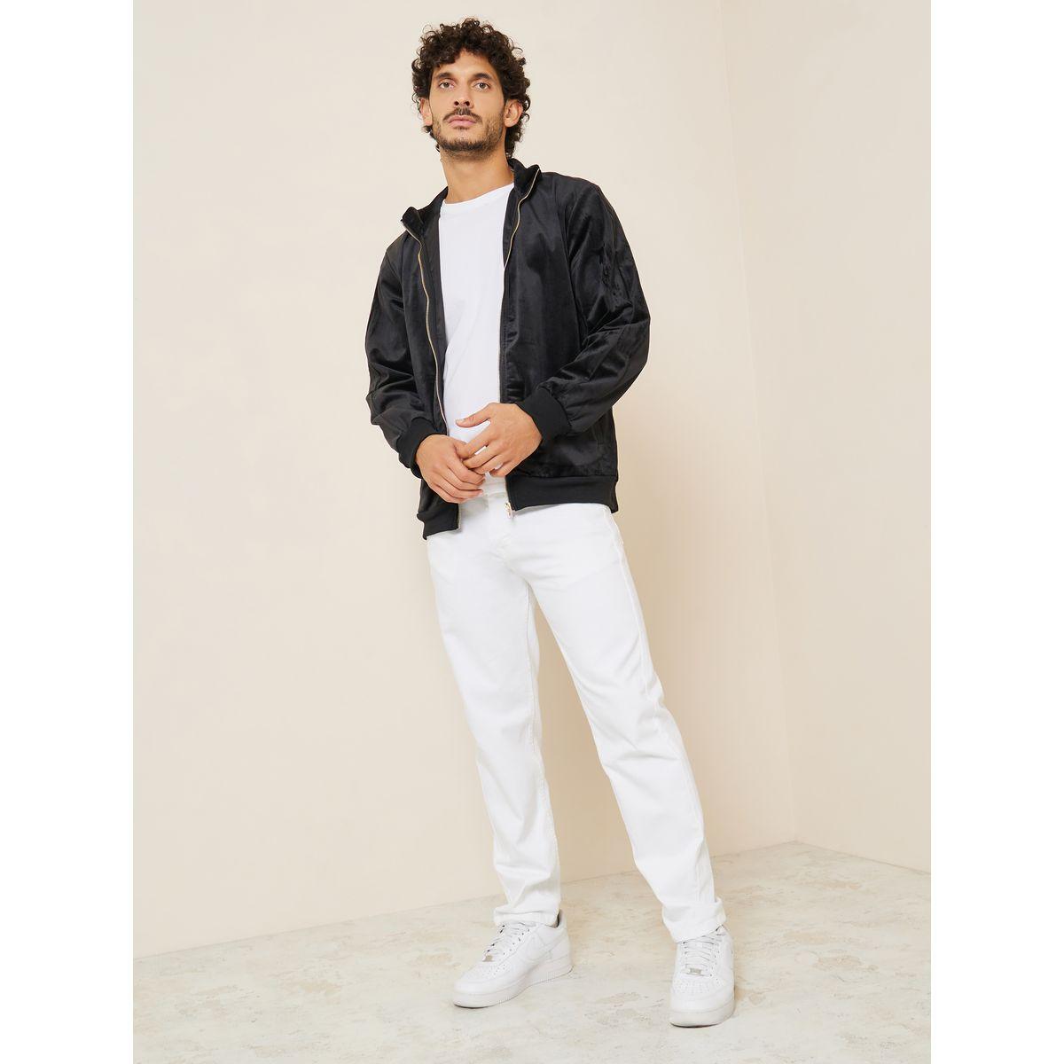 Styli Funnel Collar Regular Fit Velour Jacket-men-clothing-jacketsandblazers-jackets-image-2