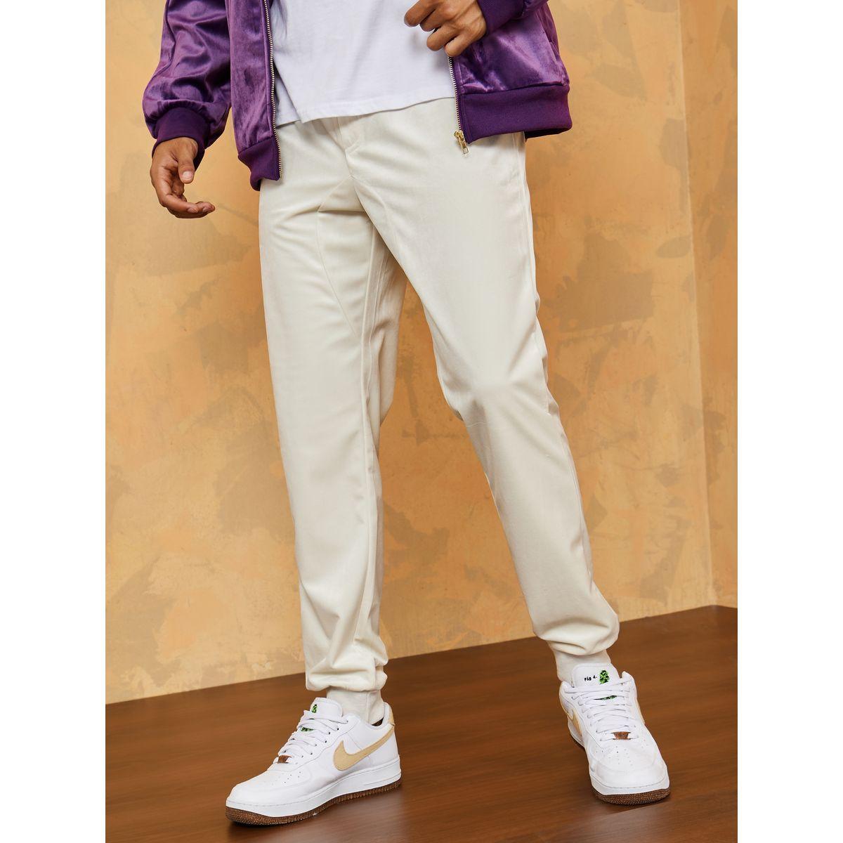Styli Slim Fit Velour Jogger with Ribbed Cuff-men-clothing-bottoms-joggers-image-1