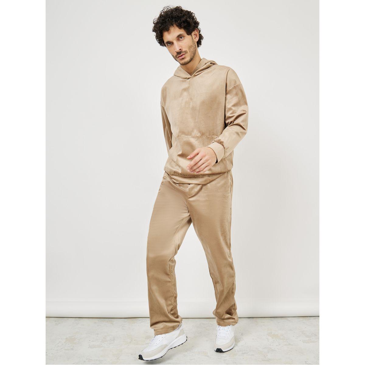 Styli Relaxed Fit Velour Hoodie and Jogger Co-Ord Set-men-clothing-coordsets-image-2
