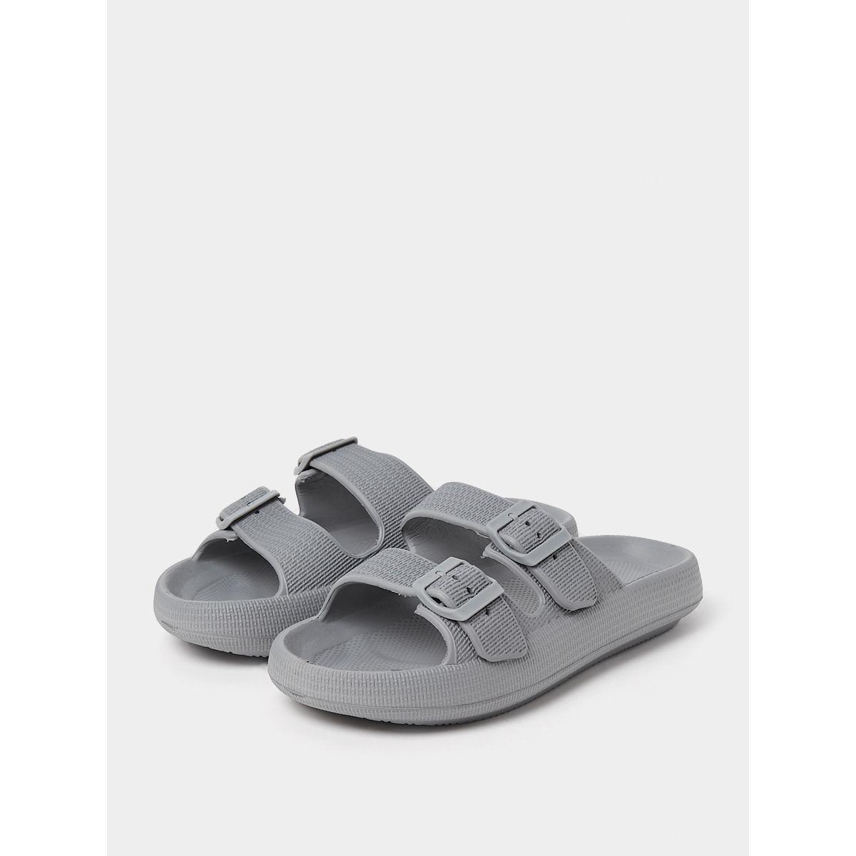 Styli Solid Buckle Strap Sandals-men-shoes-sandals-image-2