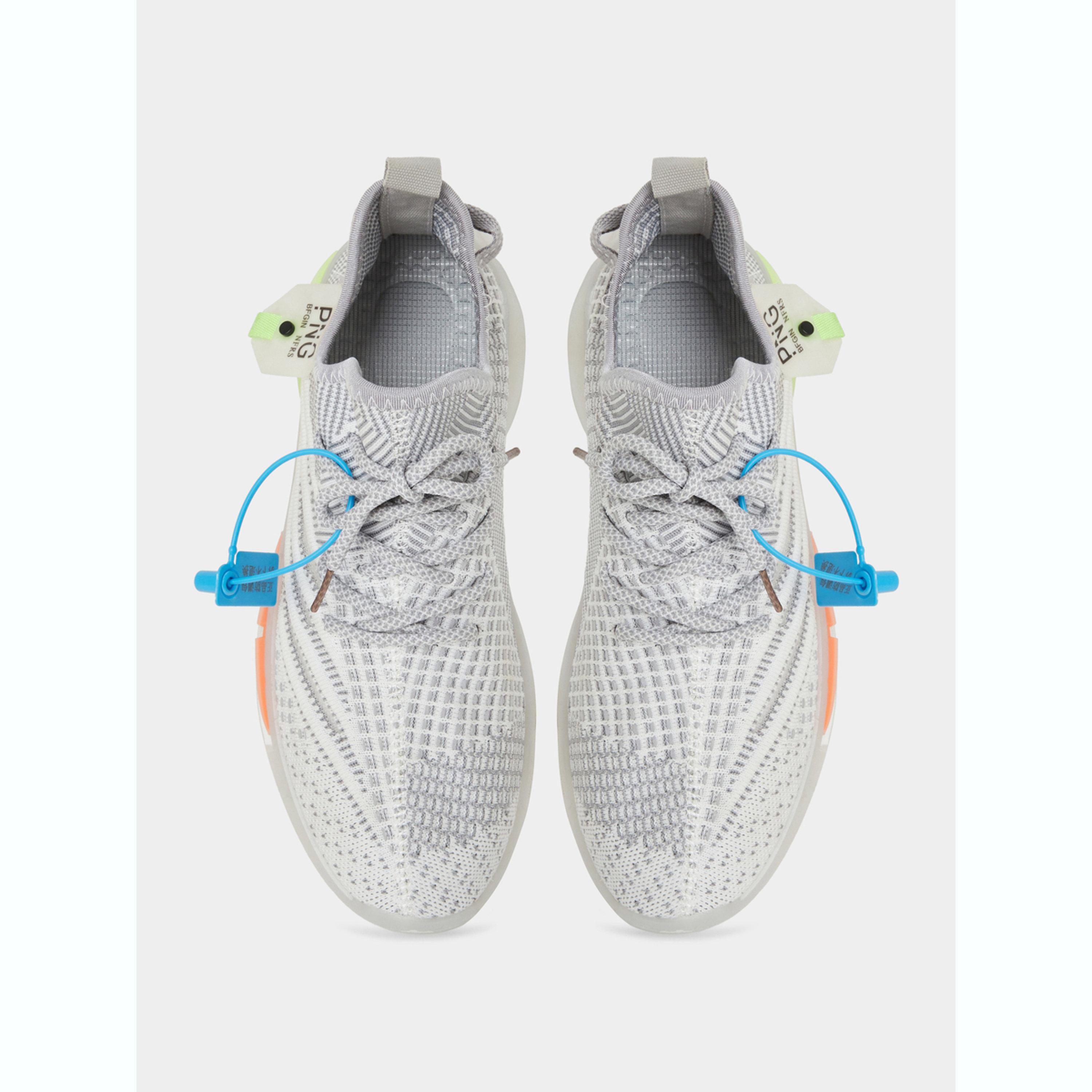 Styli Textured Knit Lace Up Pull On Sneakers-men-shoes-sneakers-image-3