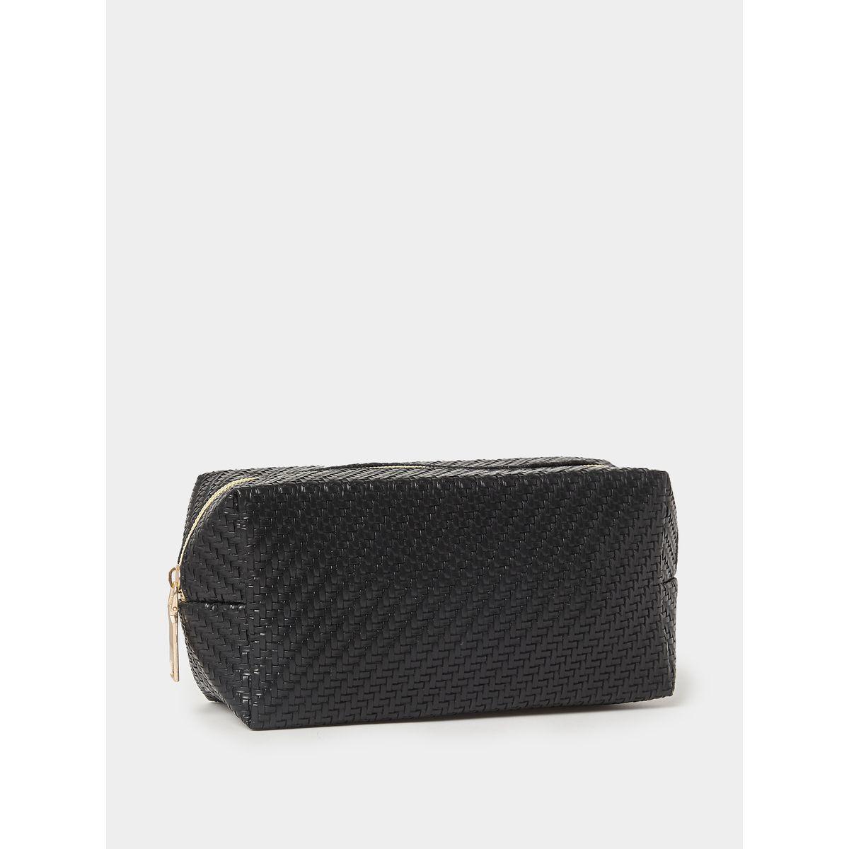 Styli Weave Textured Make Up Bag-travel-accessories-image-1